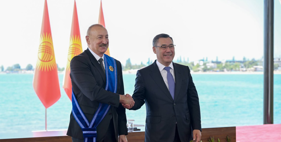 Azərbaycan və Qırğızıstan prezidentlərinin təltifolunma mərasimi keçirilib